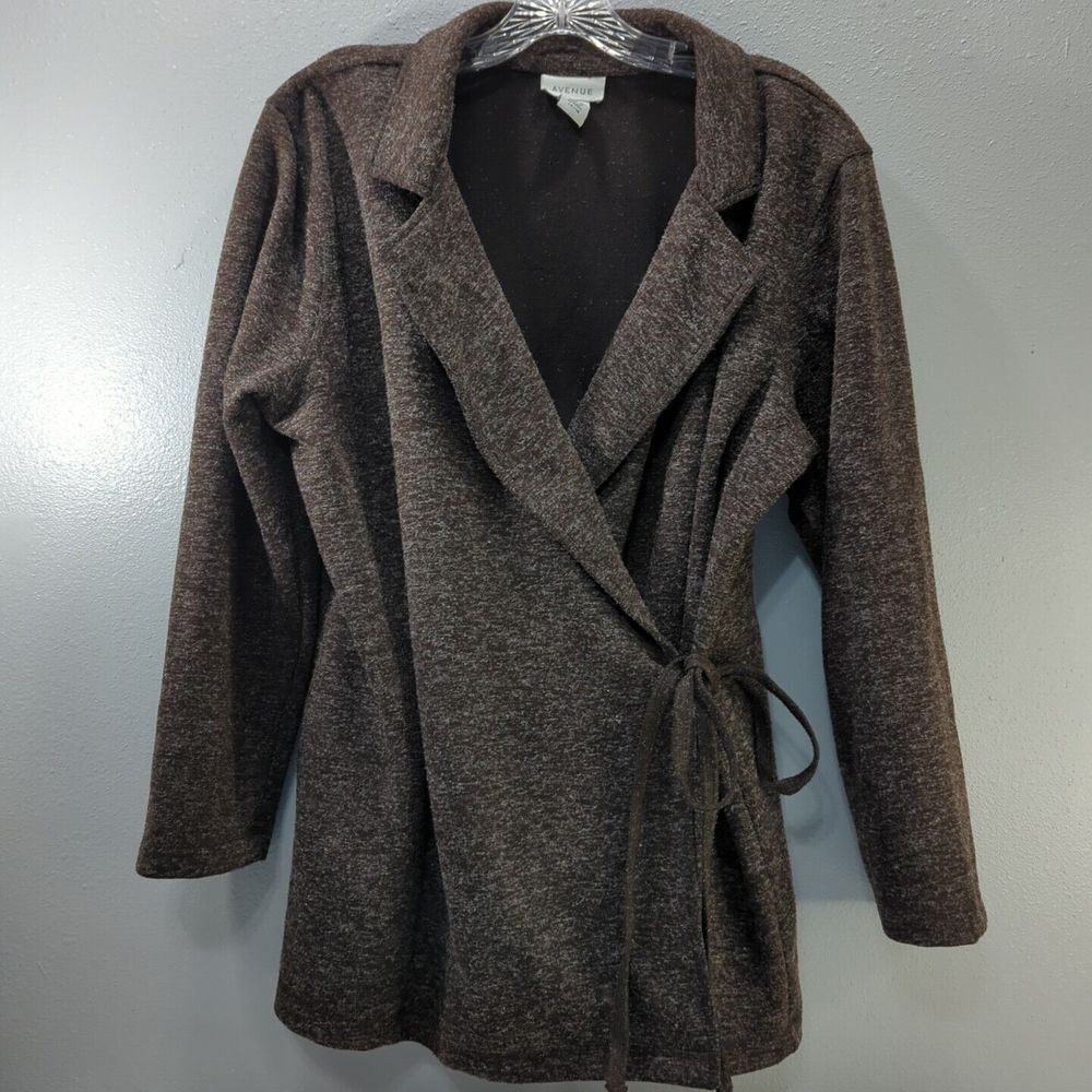 Avenue Women's Size 14/16‎ Brown Sweater Cardigan Jacket 471